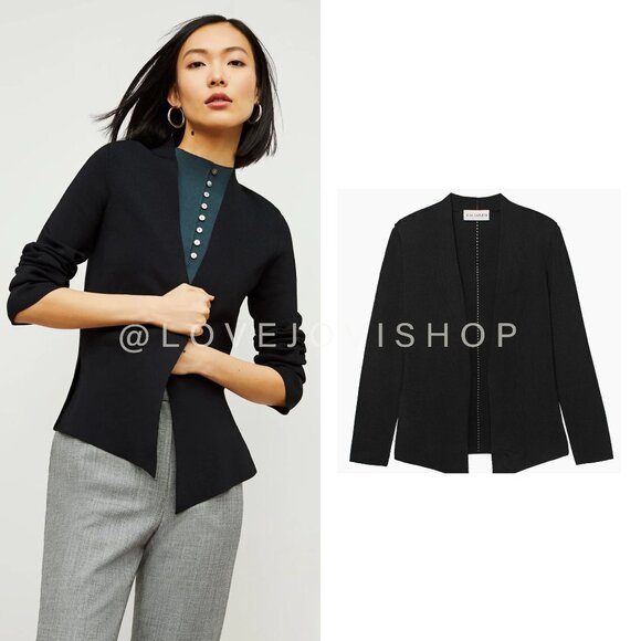 Classic | MM LaFleur 'Woolf' Jardigan | Black Open Front Cardigan | Minimalist - Picture 1 of 16